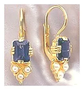 14k Annebelle Lee Iolite Earrings