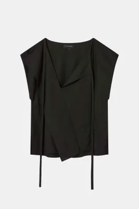 Andy Tie Neck Top in Black