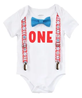 Baby Boy Dr. Seuss First Birthday Outfit Baby Boy Cat in the Hat Thing