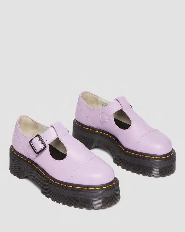 Bethan Lilac Pisa T-Bar Strap Platform Shoe