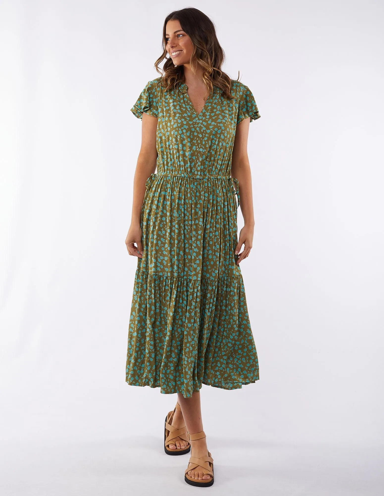 Bianca Dress (Moss Green)