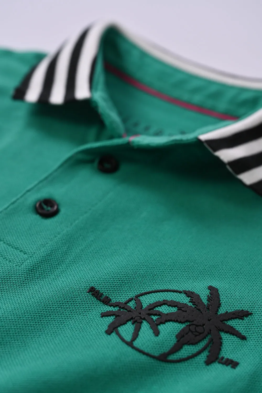 BOYS JACQUARD TRIMS POLO