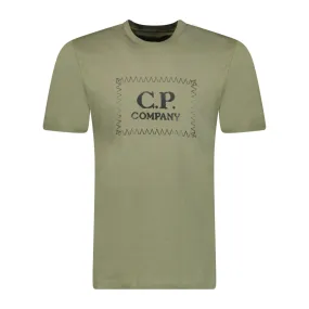 CP COMPANY Chest Logo T-Shirt Khaki