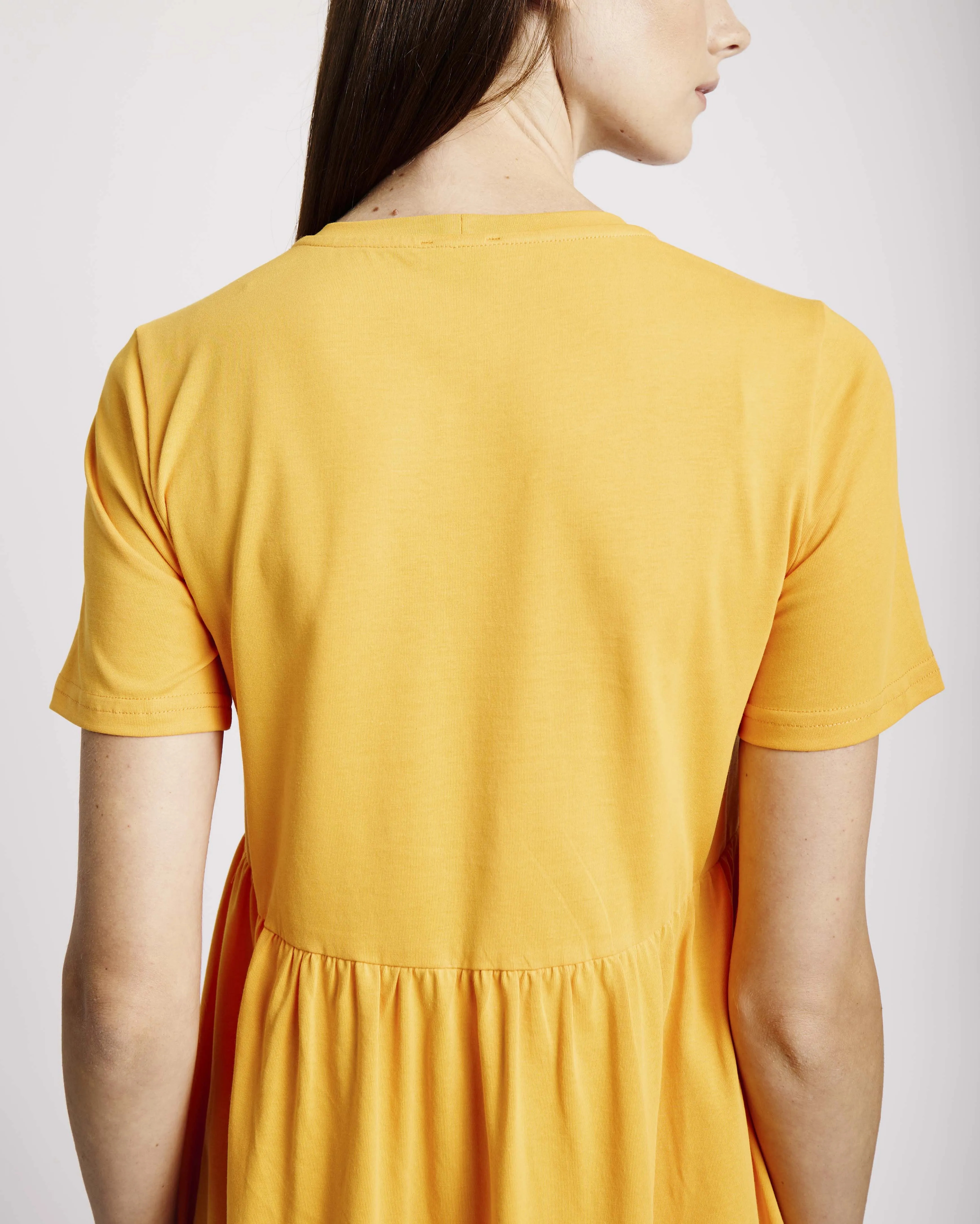 Diagonal Tee Dress in Mango