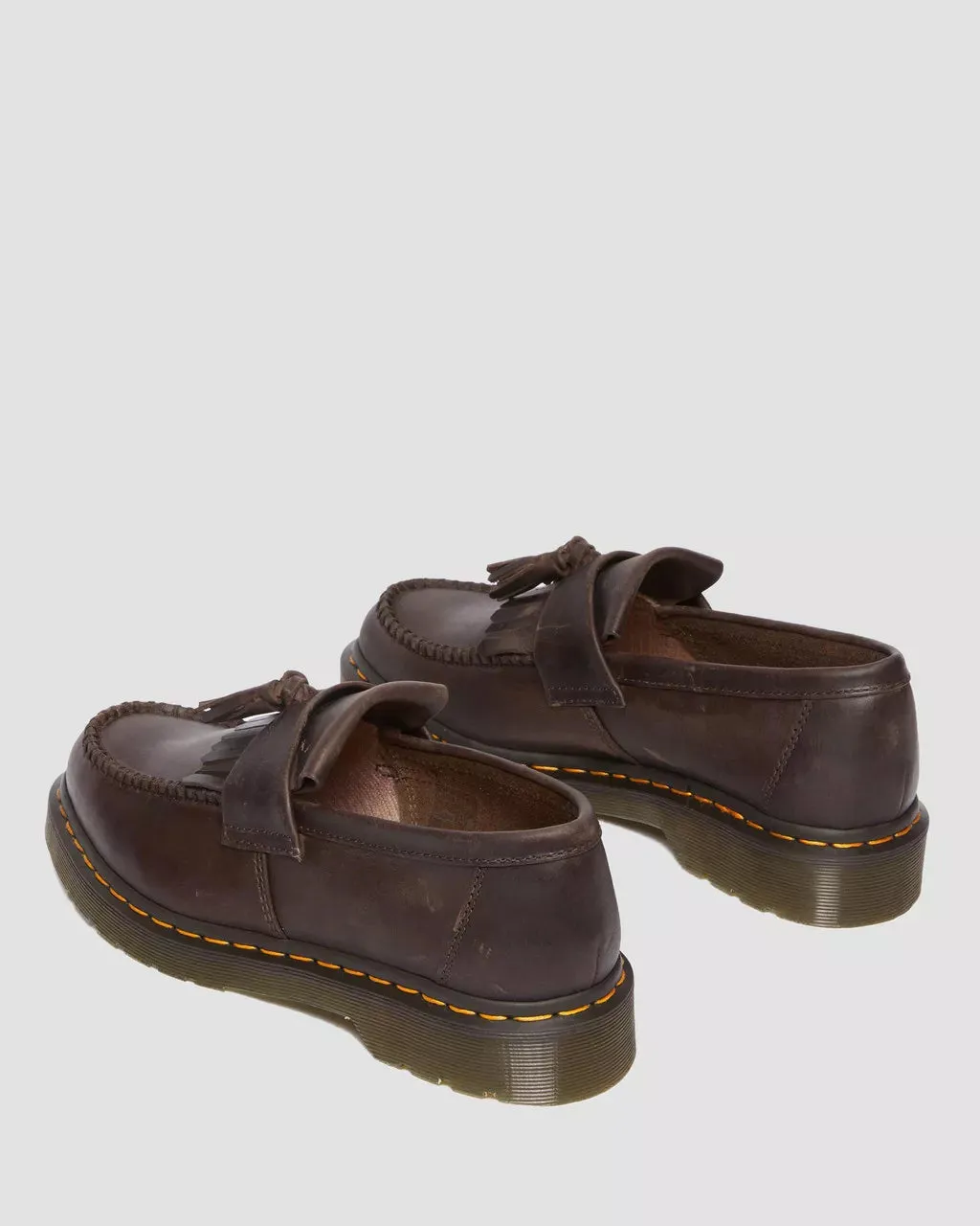 Doc Martens UNISEX ADRIAN CRAZY HORSE LEATHER TASSEL LOAFERS (DARK BROWN CRAZY HORSE)