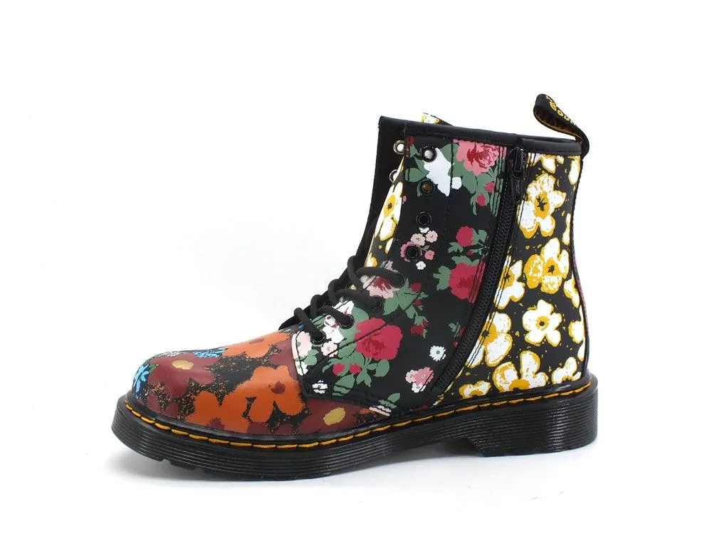 DR. MARTENS FLoreal Mash Up K Hydro Anfibio Fiori Black 1460J-27093001