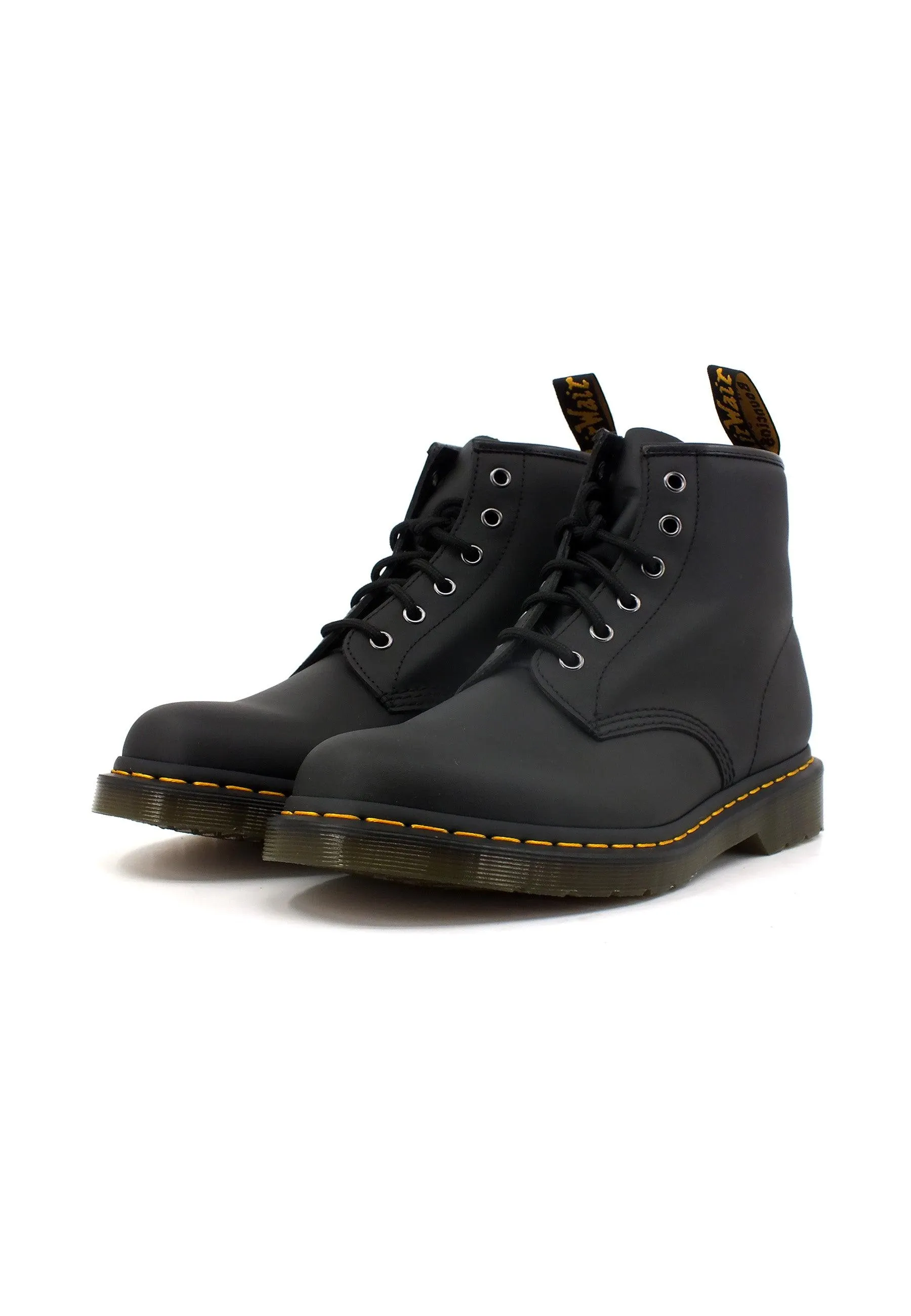 DR. MARTENS Nappa Stivaletto Anfibio Donna Black 101-26409001D