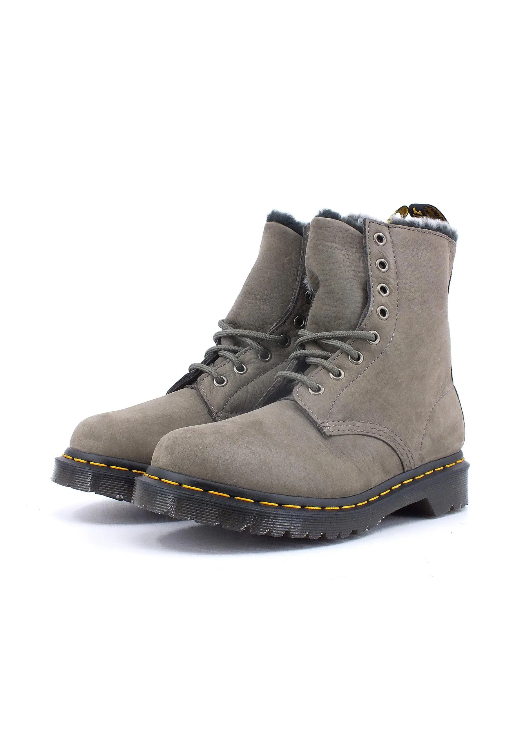 DR. MARTENS Stivaletto Anfibio Pelo Donna Nickel Grey 1460-SERENA-30953059