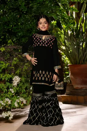 Embroidered Chiffon Gharara Suit | Eid Affairs | G3083