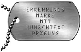 Erkennungsmarke mit Text-Wunschprägung (Army Dog Tag Style)