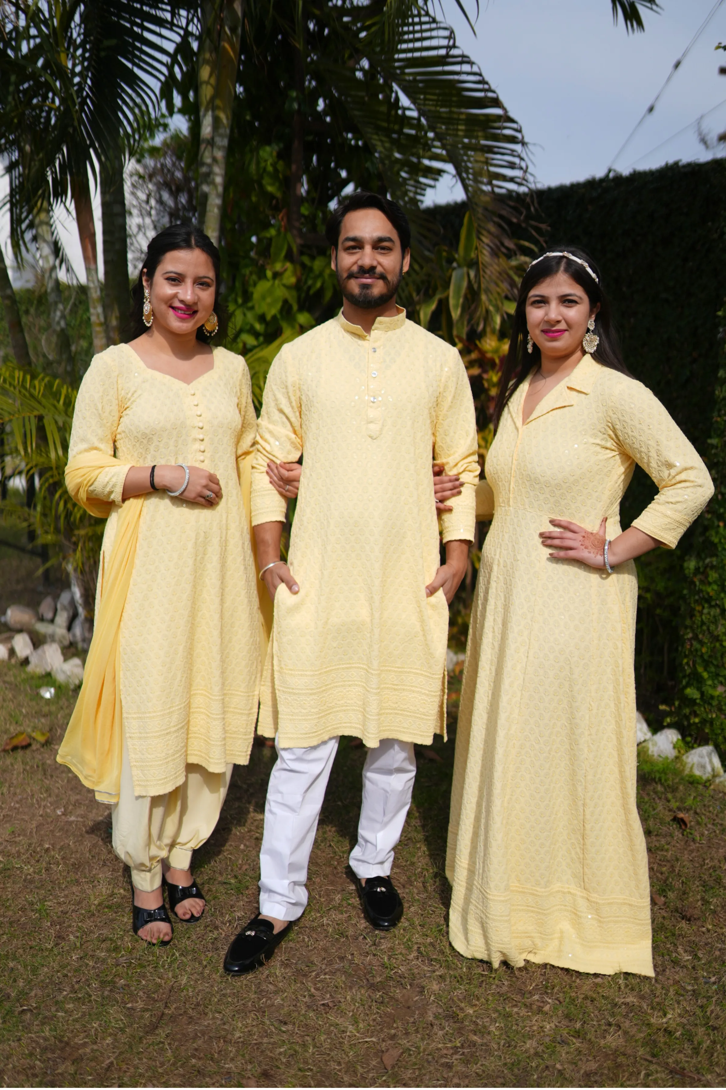 Festive Lemon Sequined Kurta