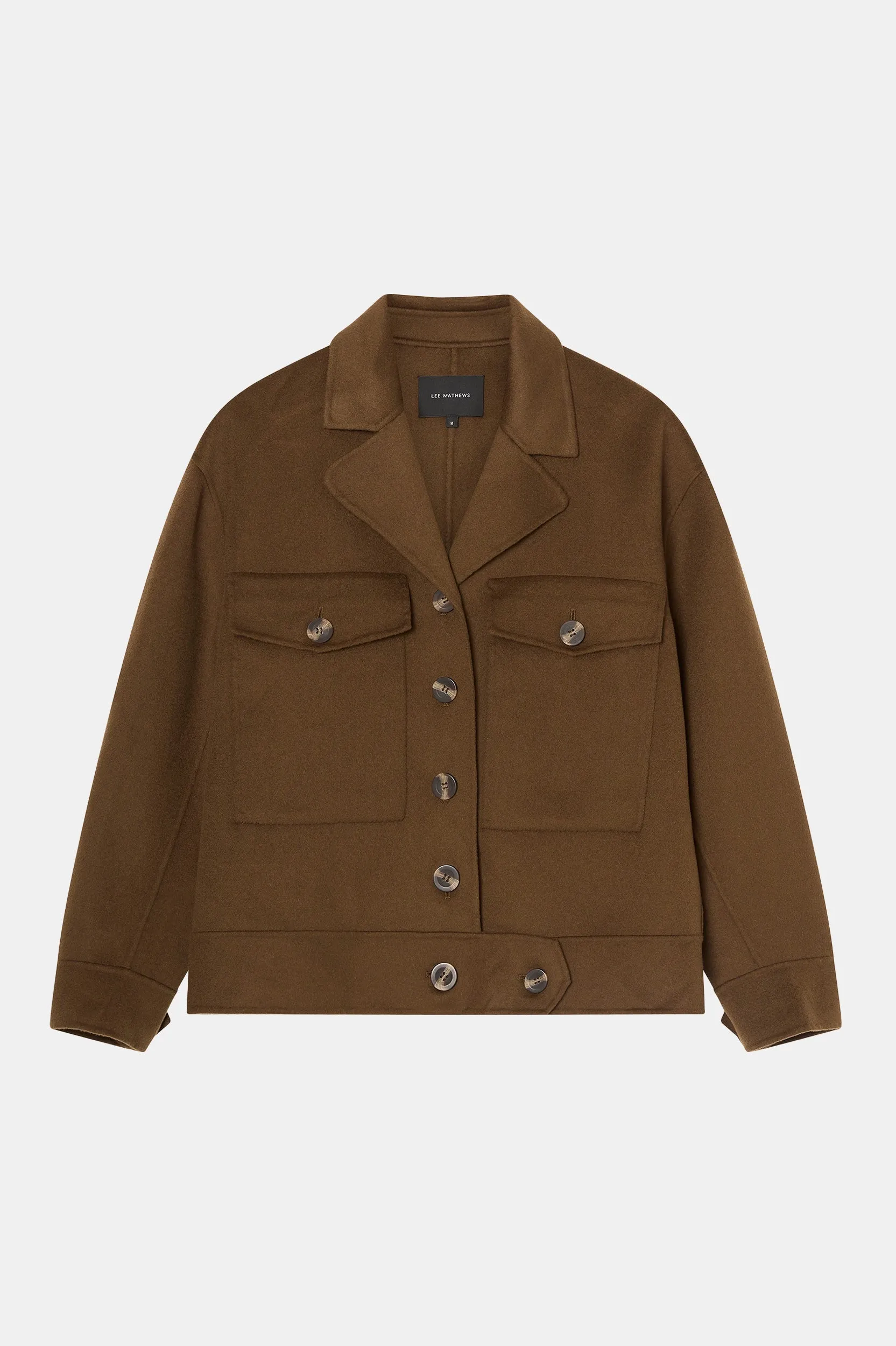 Florentine Cashmere Worker Jacket in Pecan