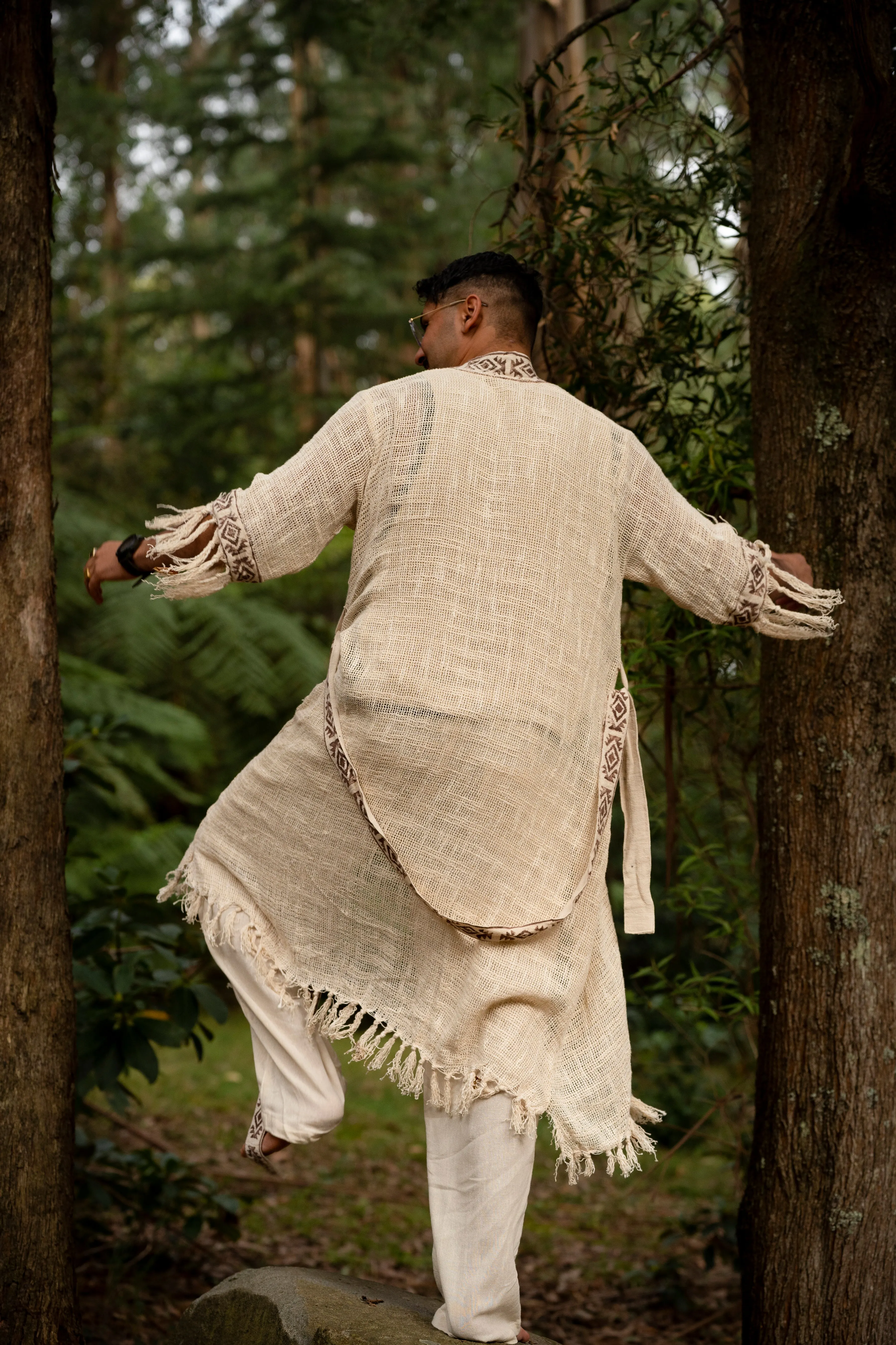 Frayed Primitive Kimono for Men - Wholesale