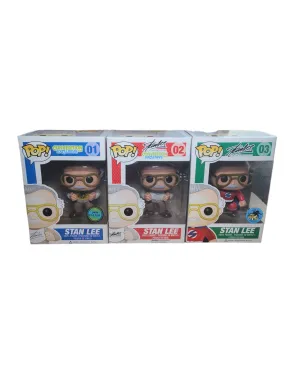 Funko POP! Stan Lee Convention Exclusive 01, 02 & 03 Bundle (Minor Box Damage)