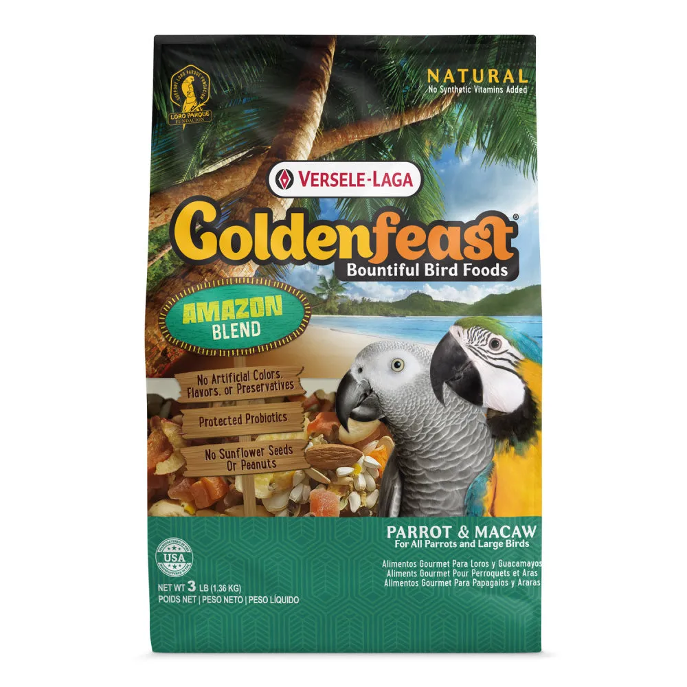 Higgins Versele-Laga Goldenfeast Amazon Blend Bird Food for Parrots & Macaws