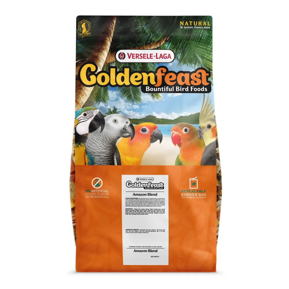 Higgins Versele-Laga Goldenfeast Amazon Blend Bird Food for Parrots & Macaws