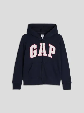 Kids Gap Logo Zip Hoodie in French Terry