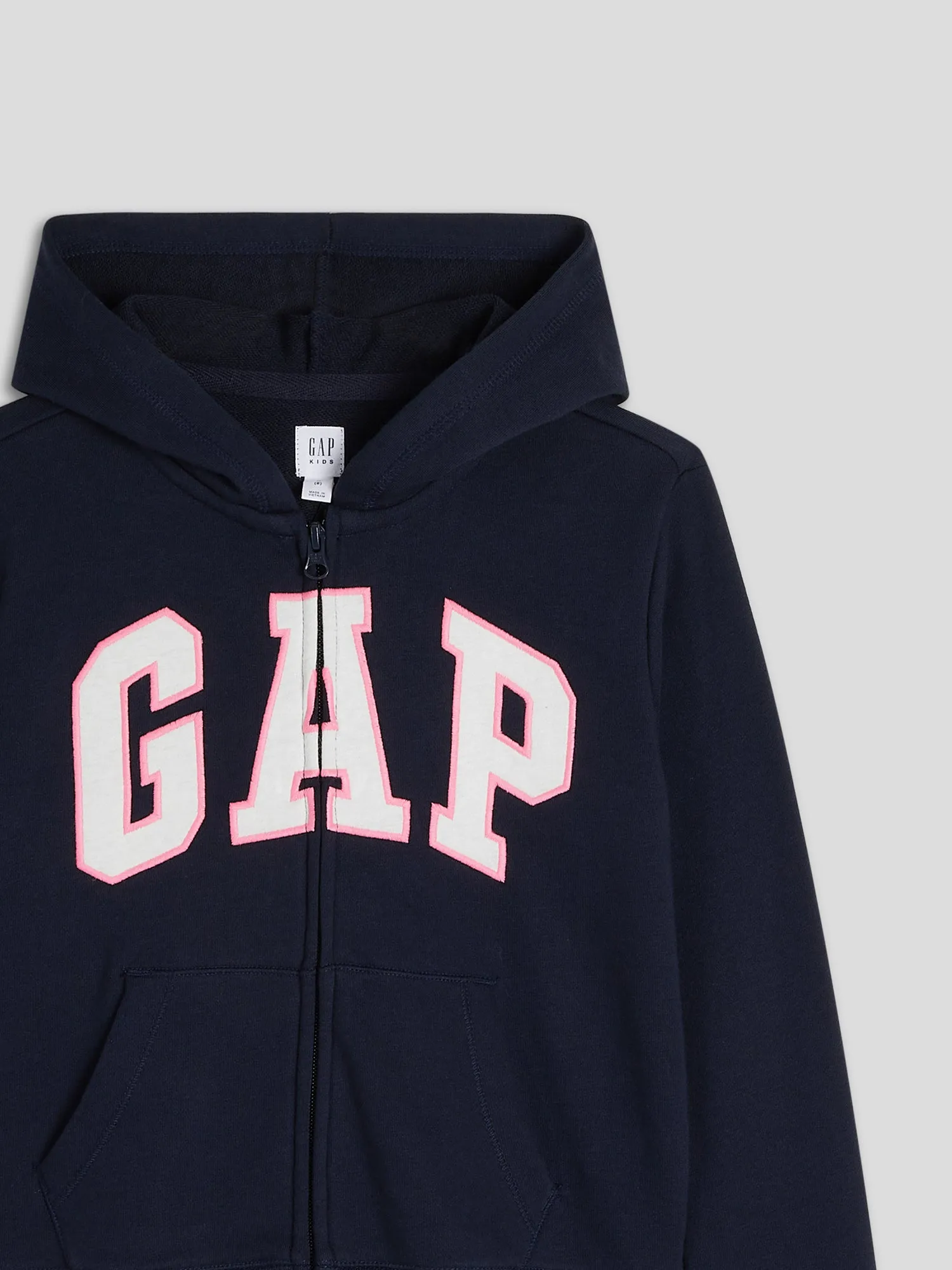 Kids Gap Logo Zip Hoodie in French Terry