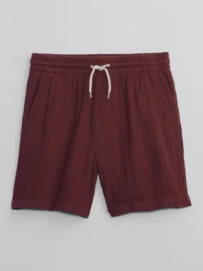 Kids Gauze Pull-On Shorts with Washwell