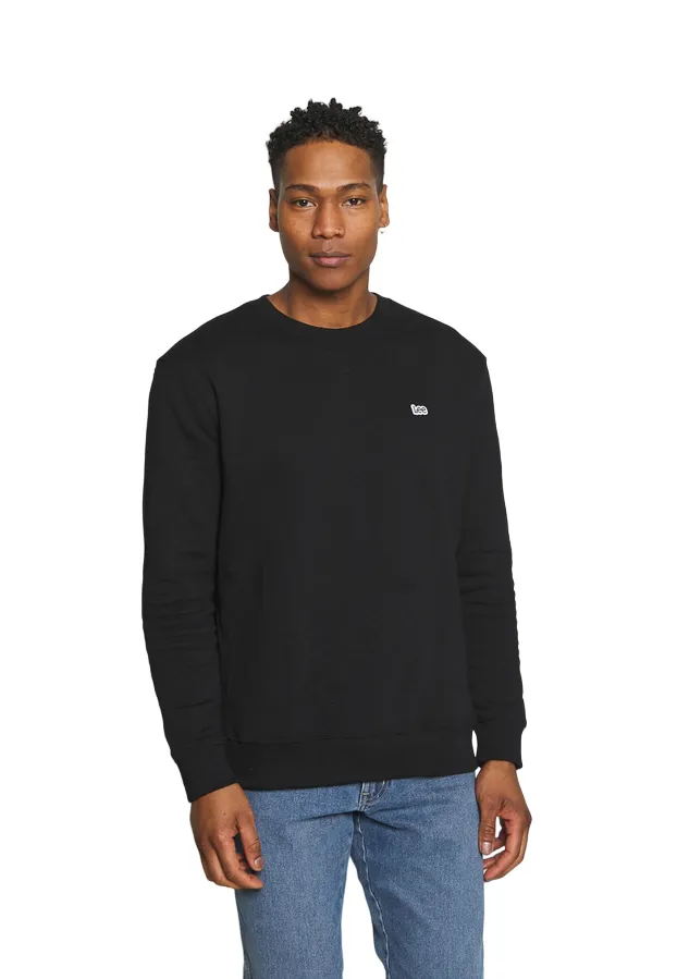 Lee Men's Crewneck Sweatshirt Plain Crew Sweatshrt L81ITJ01 black