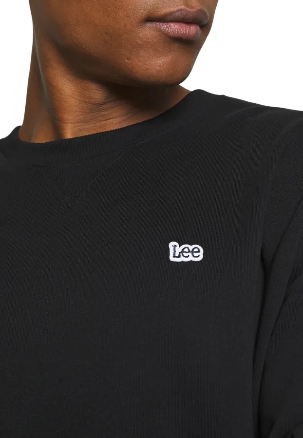 Lee Men's Crewneck Sweatshirt Plain Crew Sweatshrt L81ITJ01 black