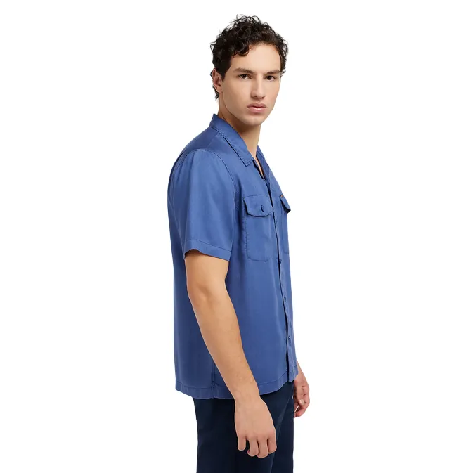 Lee men's short sleeve shirt Chetopa 112349046 blue