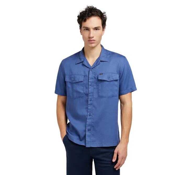 Lee men's short sleeve shirt Chetopa 112349046 blue