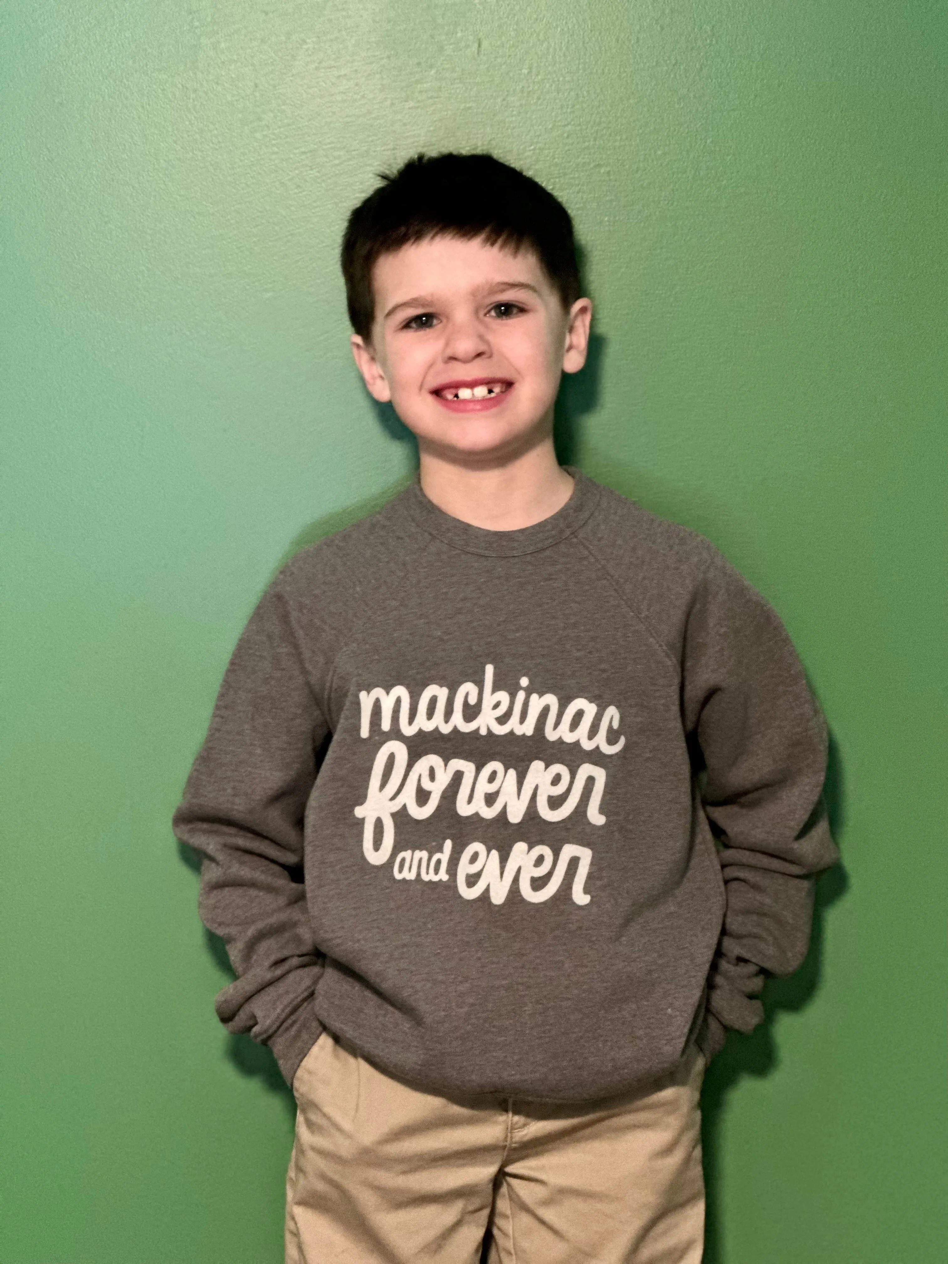 Mackinac Forever & Ever Youth Crewneck