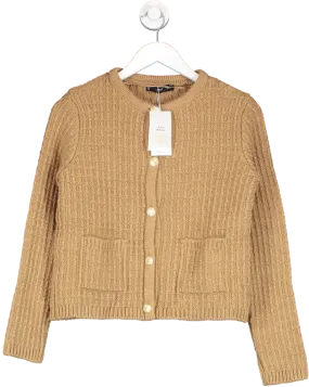 MANGO Brown Button Knit Cardigan BNWT UK M