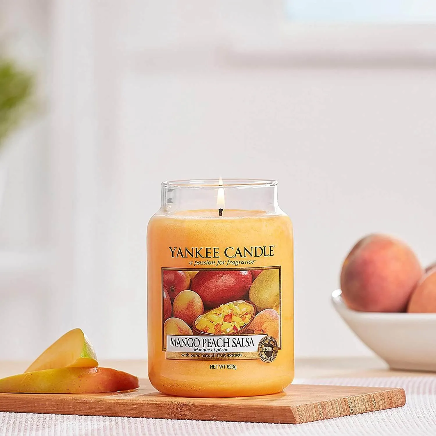 Mango Peach Salsa Candle Large Jar