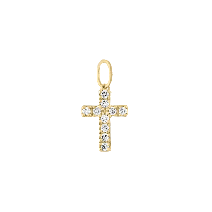 Mini Pave Cross - Forever Charm