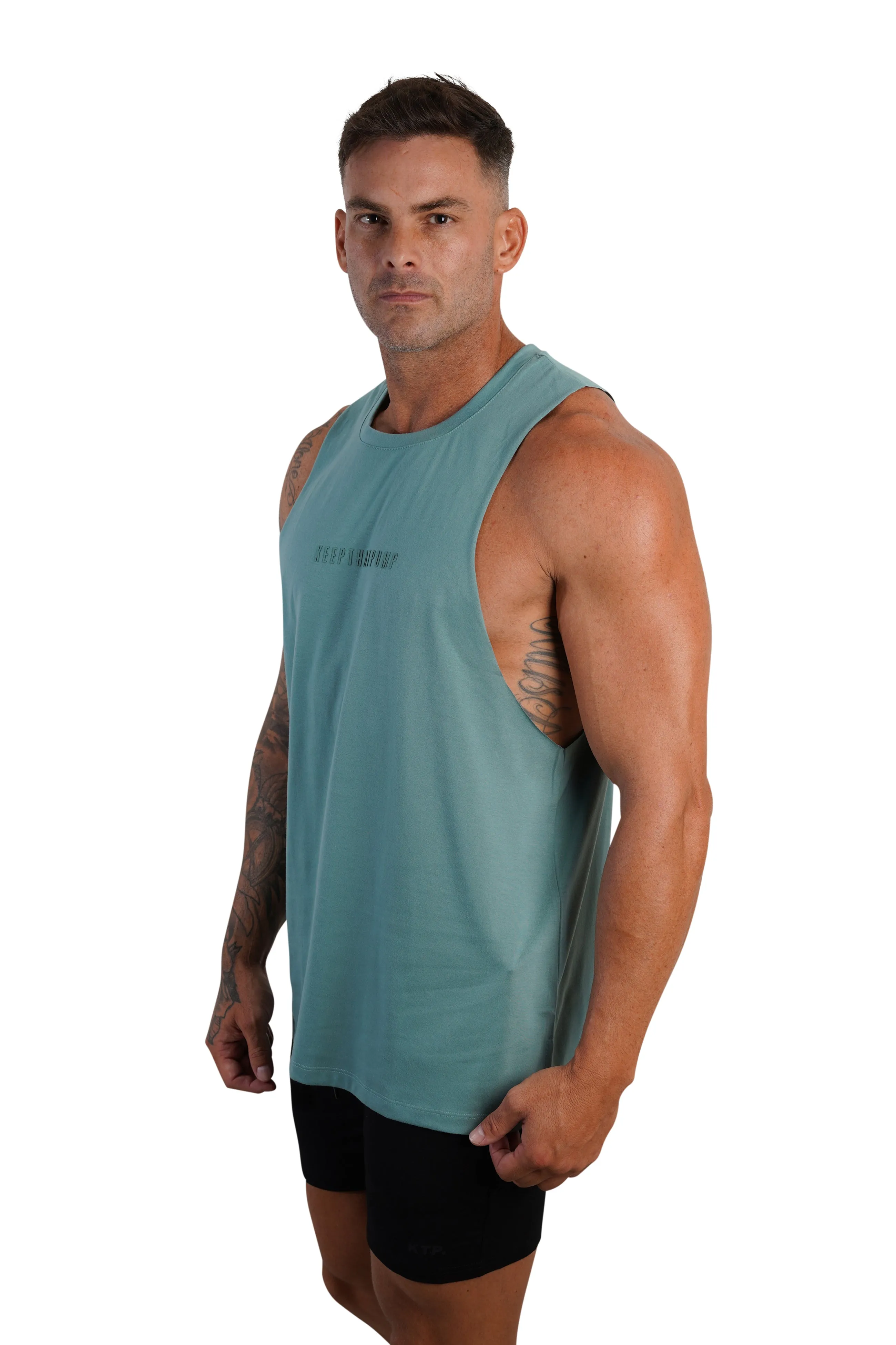 Muscle Tank - Khaki Green