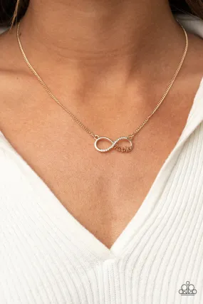 Paparazzi Forever Your Mom - Gold Infinity Dainty Necklace