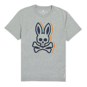 Psycho Bunny Challis Graphic Tee in Heather Grey