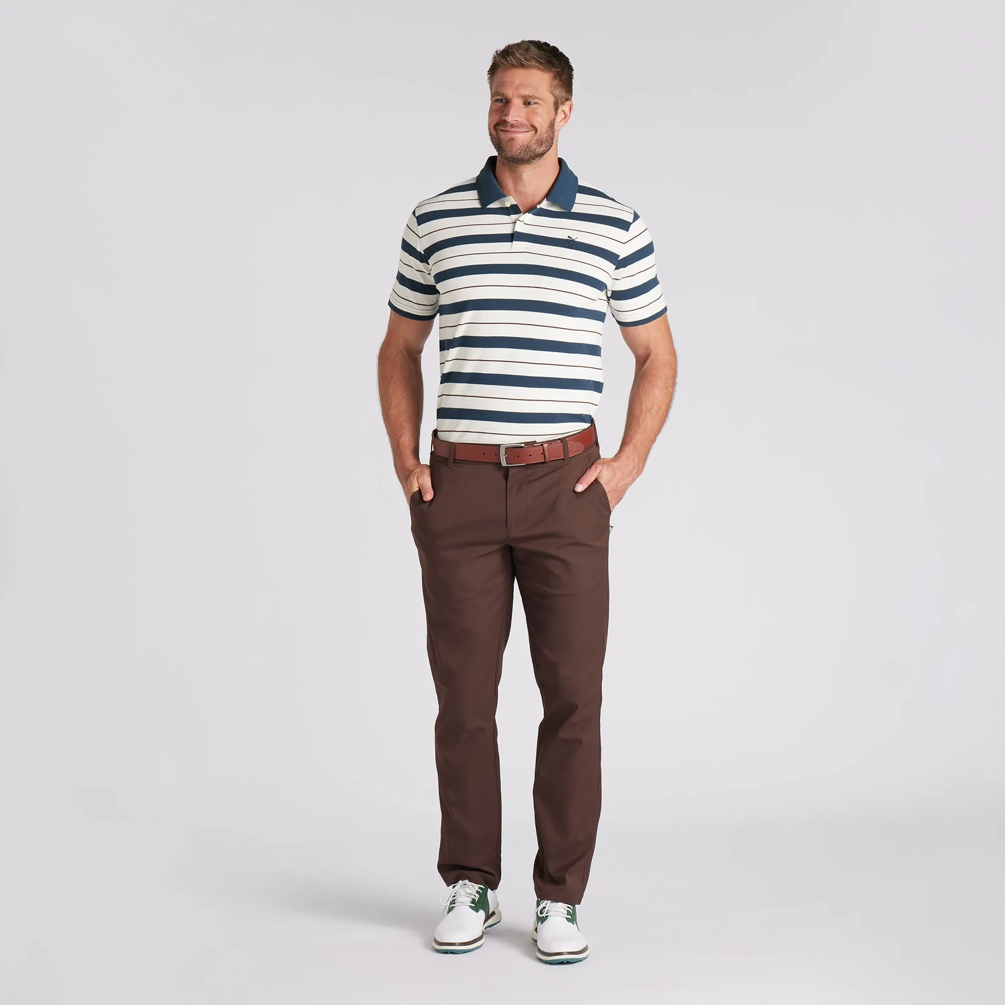 Puma x Quiet Golf Sunday Stripe Golf Polo