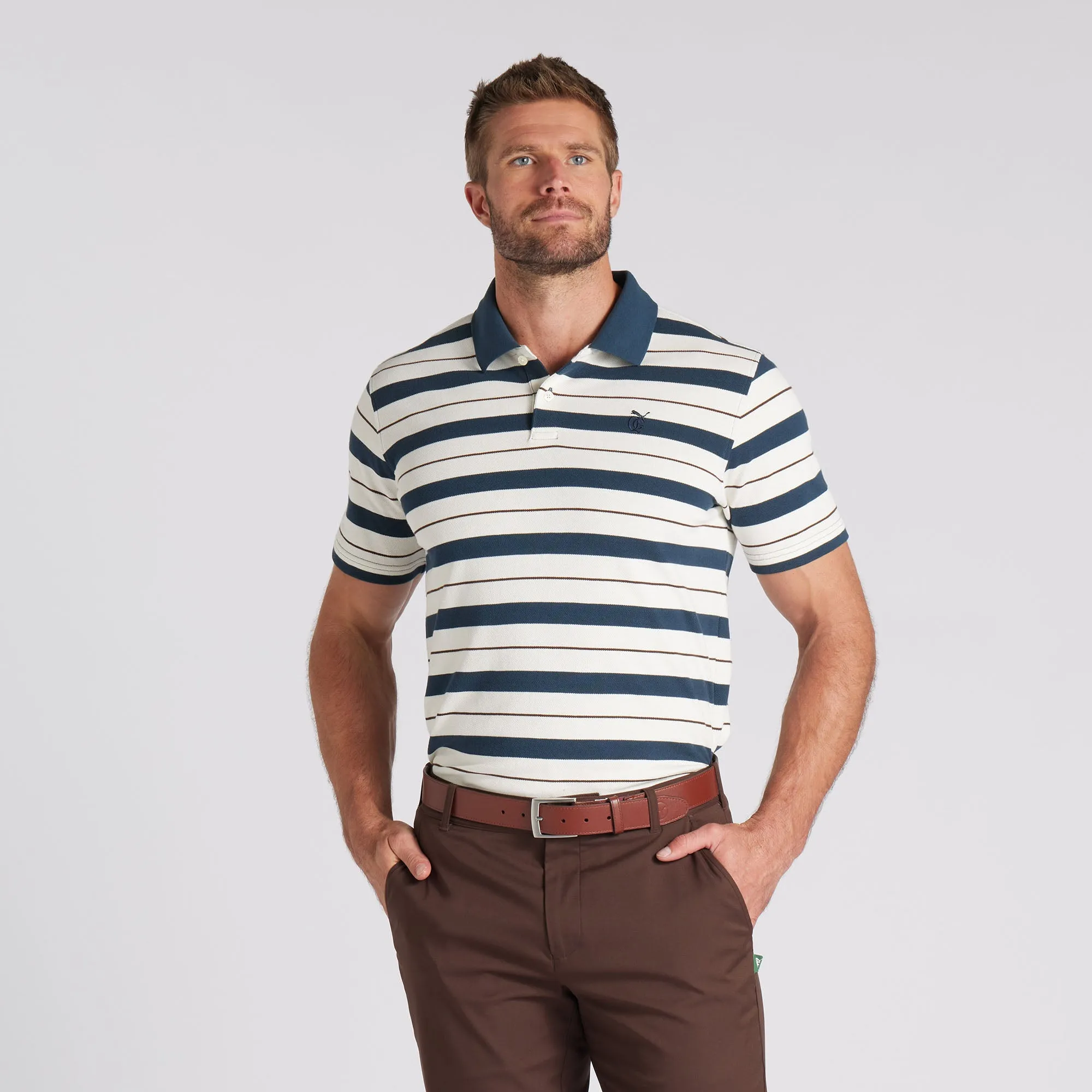 Puma x Quiet Golf Sunday Stripe Golf Polo