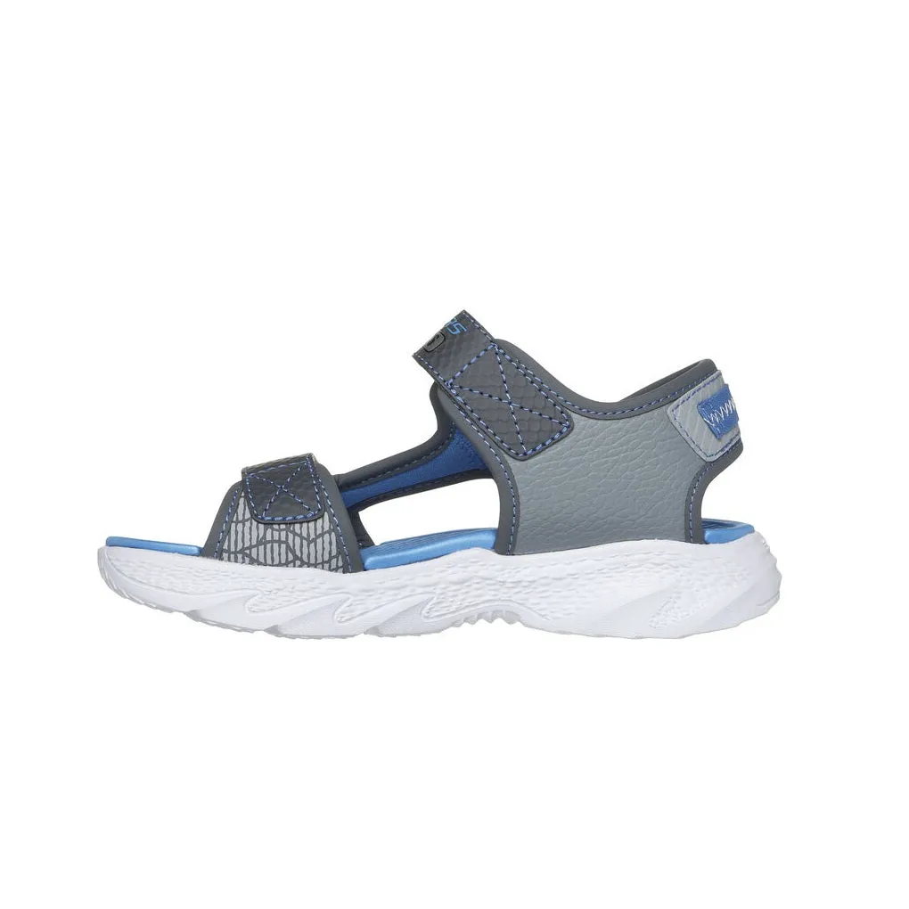 Scarpe da Bambino - SKECHERS Art. 400614LCCBL sandalo con luce CHARCOAL BLUE