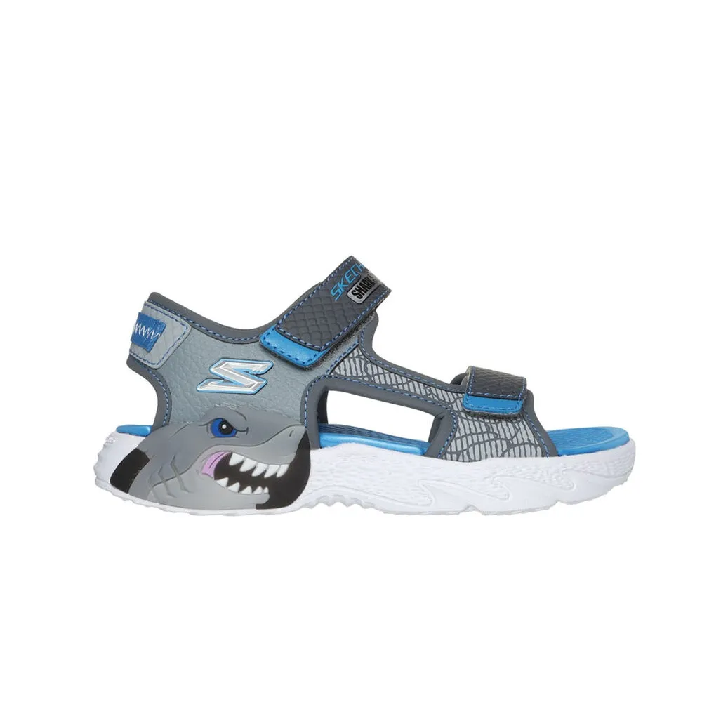 Scarpe da Bambino - SKECHERS Art. 400614LCCBL sandalo con luce CHARCOAL BLUE