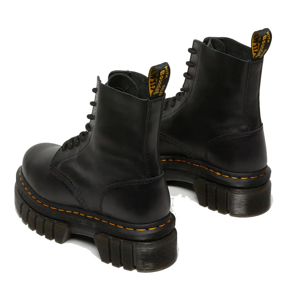 Scarpe Donna DR. MARTENS Stivali Platform linea Audrick in Pelle Nappa Lux Nera