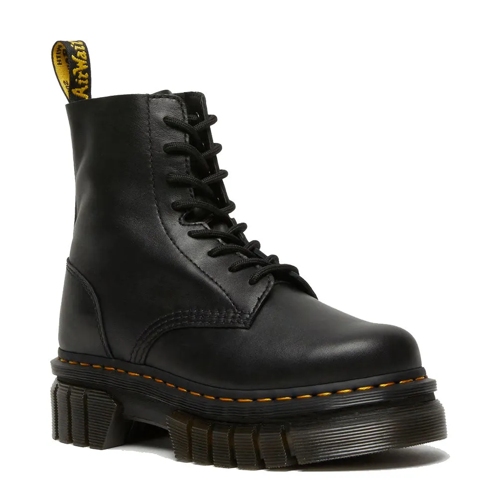 Scarpe Donna DR. MARTENS Stivali Platform linea Audrick in Pelle Nappa Lux Nera