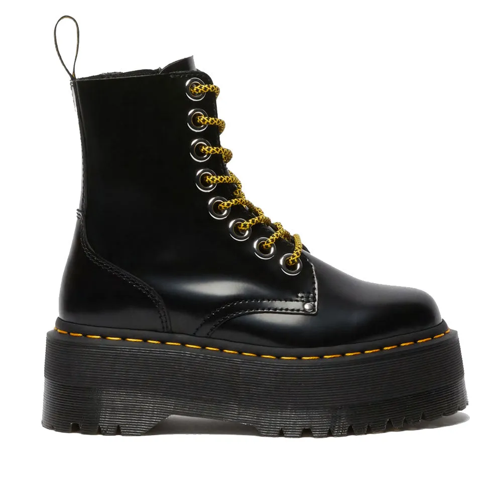 Scarpe Donna DR. MARTENS Stivali Platform linea Jadon Max in Pelle Buttero Nera