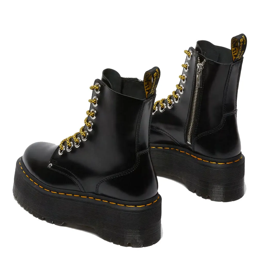 Scarpe Donna DR. MARTENS Stivali Platform linea Jadon Max in Pelle Buttero Nera