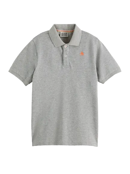 Scotch & Soda Boys Classic S/S Polo _Grey 173175-0606