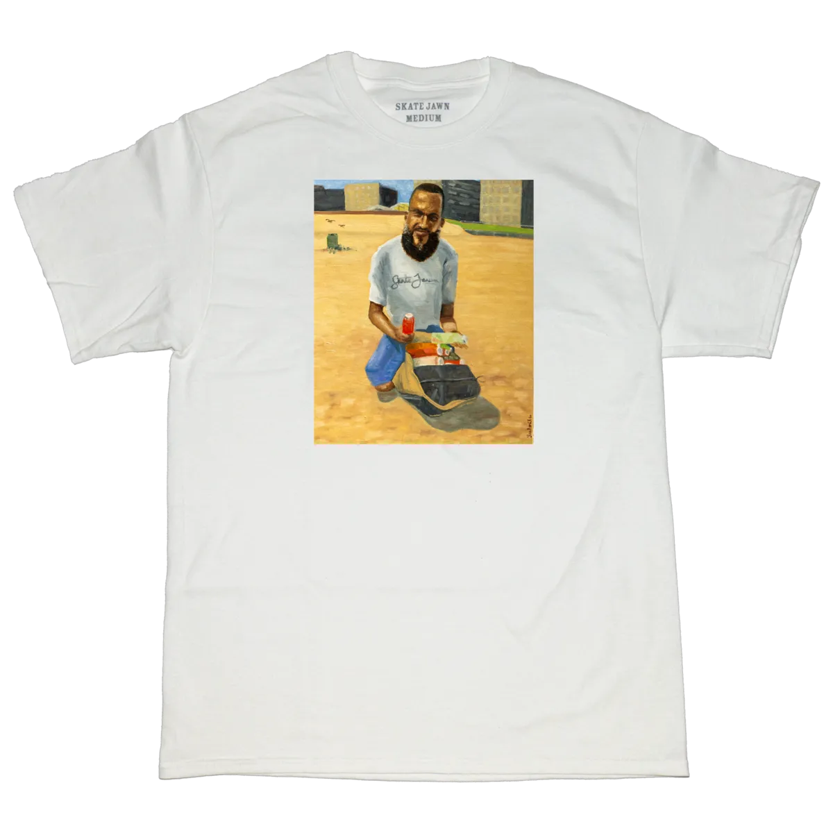 Skate Jawn Nutcracker Tee by Lee Smith White