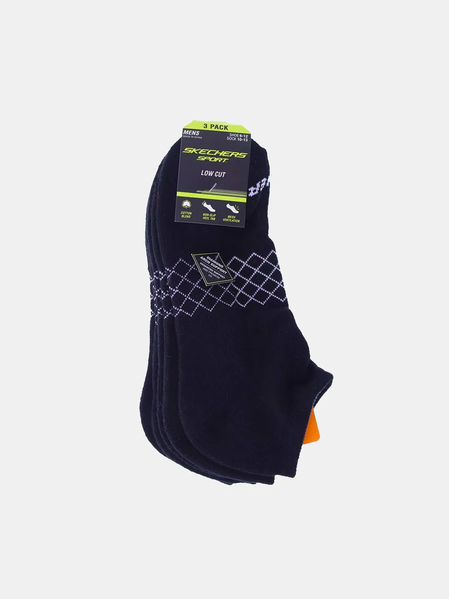 Skechers Men's 3 Pack 1/2 Terry Low Cut Socks