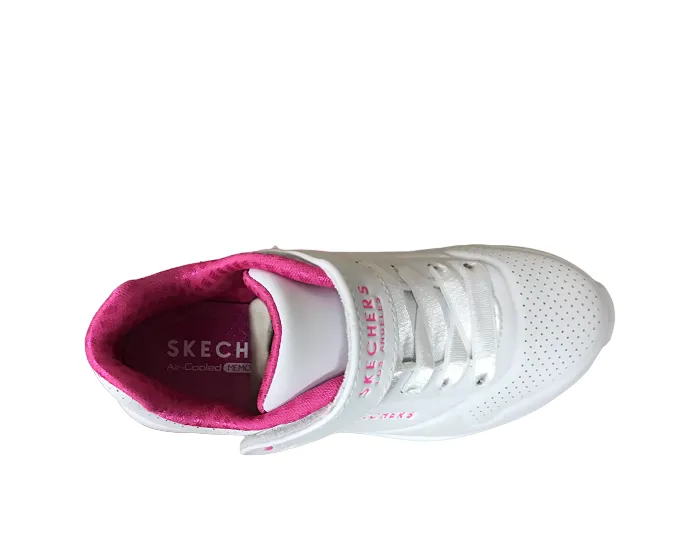 Skechers Uno Lite 310451L WHP white-pink girls' sneakers