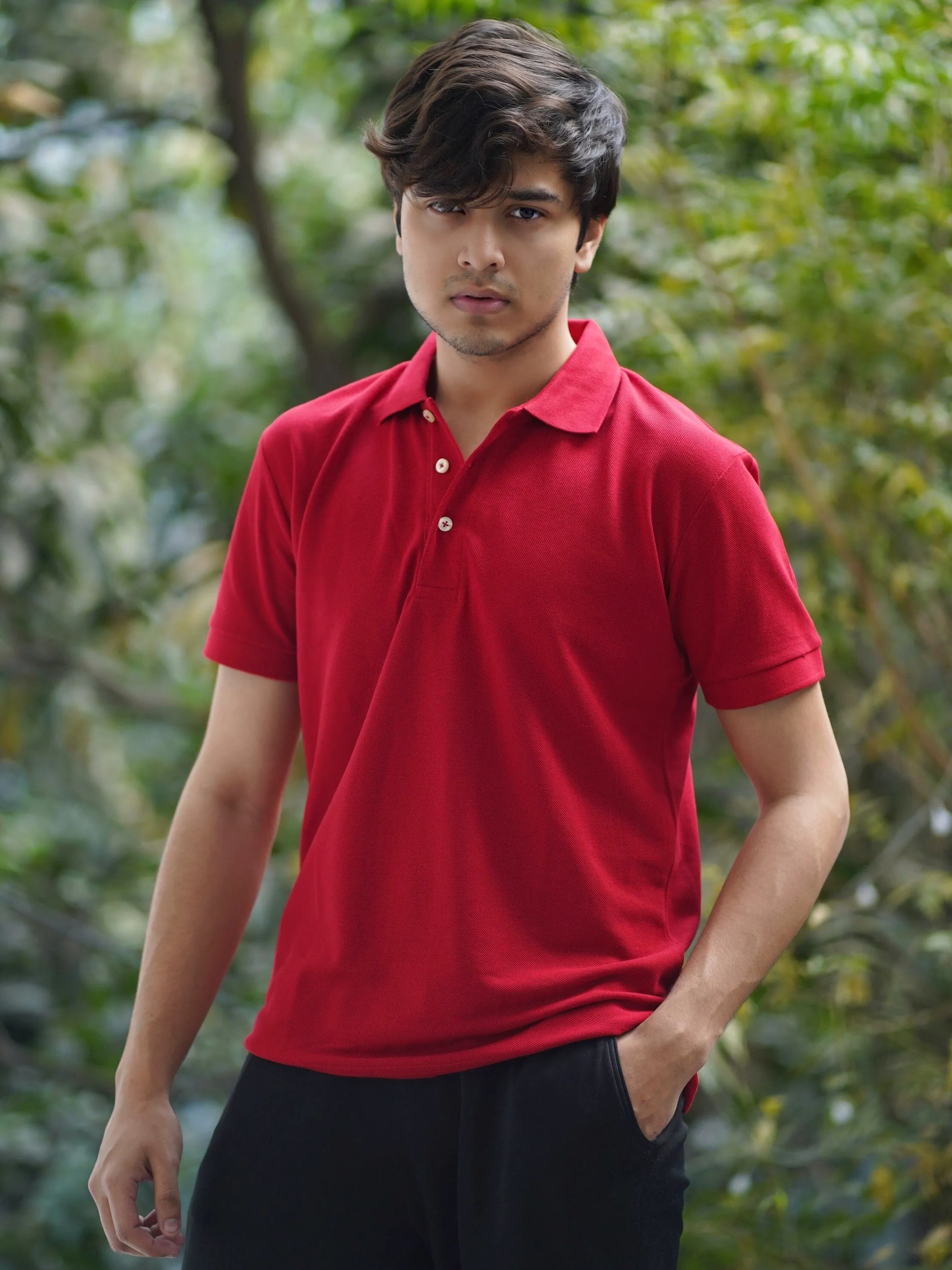 Solid Polo | Red