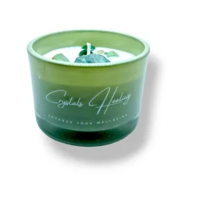 Soy Wax Candle with Crystals - Invigorating