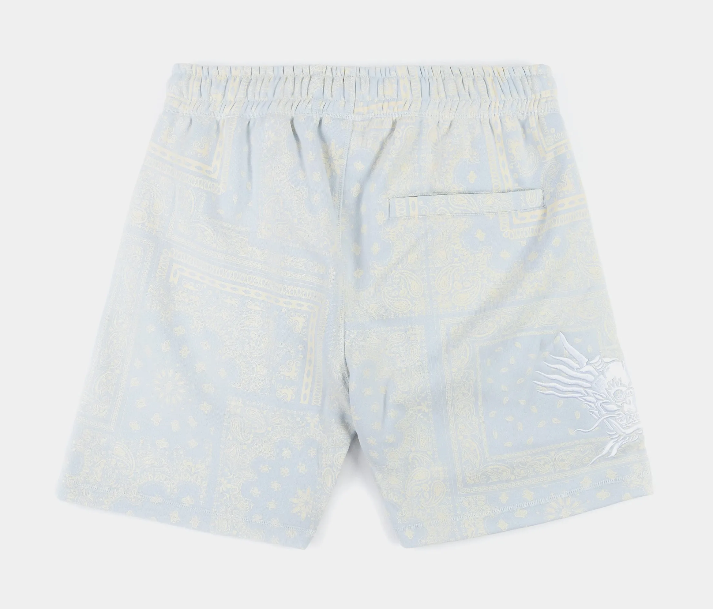 SP x Bruce Lee Dragon Paisley Fleece Mens Shorts (Blue)