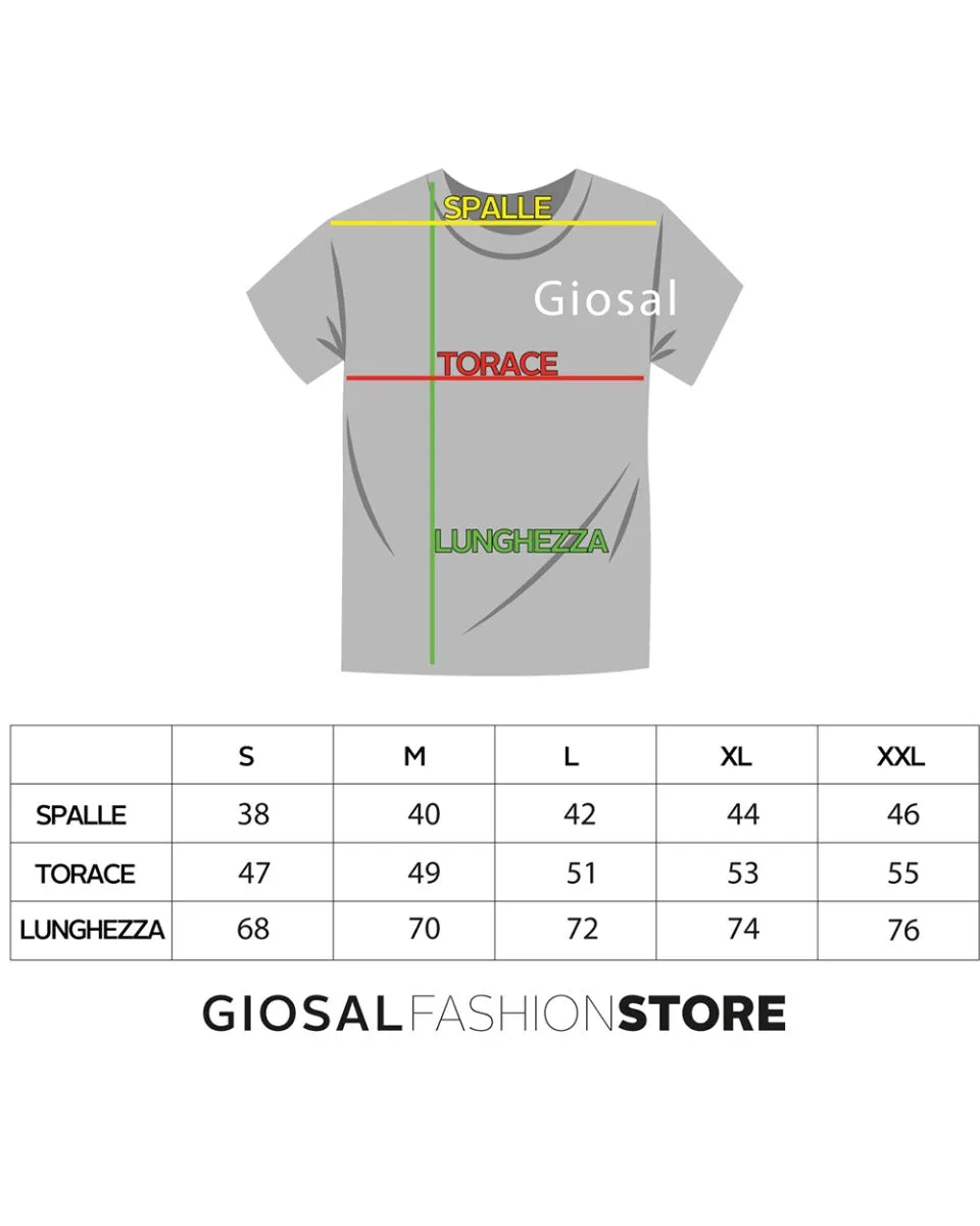 T-shirt Uomo Polo Tinta Unita Grigio Manica Corta Colletto Bottoncini Basic Casual GIOSAL-TS2973A